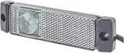 [Hella] 2PG 008 645-971 Position Light - LED - 24V - mounting/Screw Connection - Lens Colour: Crystal clear - LED colour: White - Cable: 500mm - Plug: open cable ends - Front - Quantity: 1