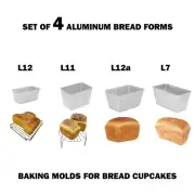 LOT4 ALUMINIUM PAN LOAF BAKEWARE CAKE BAKING MOLD BREAD TINS L7,L11,L12,L12A