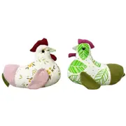 2x Chicken Doorstop Home/Office Weighted Door Stopper in Assorted Colours