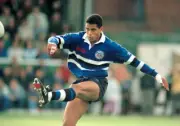 Jeremy Guscott in action for Bath during the Courage League D- Old Cricket Photo