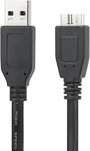 EZOPower USB 3.0 Cable/Cord for Seagate Goflex, Expansion, Expansion Desktop External Hard Drive Super Speed 5Gbps A / Micro B Device, 3FT - Black