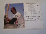 Frank Robinson Baltimore Orioles HOF Induction Card 1982 8x10