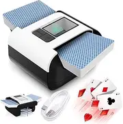 Automatic Card Shuffler, Card Shuffler Machine with 2000mAh Rechargeable Built-in Battery, One-Press Operation, Portable Electric Shuffling Machine for Poker, Uno, Blackjack, Texas Hold'em