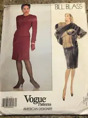 VOGUE AMERICAN DESIGNER #2591-BILL BLASS-LADIES JACKET-SKIRT PATTERN 12-16 FF