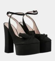 Numero Ventuno Black Italian High Heel Plataform Heels 36.5
