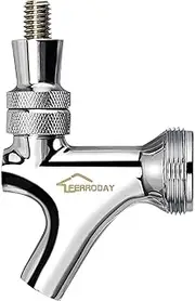 Ferroday Stainless Steel Draft Beer Faucet Polised Beer Faucet for Keg Tap Tower Beer Shank and Kegerator(Beer Faucet)