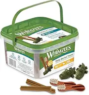 WHIMZEES Variety Value Box Dental Dog Treats, Variety Tub, Medium (12-18 kg Dogs), Natural Daily Dental Chews (Pack of 28)