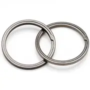 Side Pushing Titanium Key Rings for Key Carabiner Quick Release Silver/ Silver