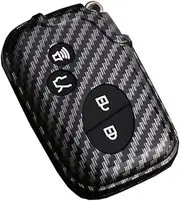 Key Fob Cover Case Fit for 2005-2018 Lexus ES350 GS300 GS350 GS430 GS450h ISC IS250 IS350 LS460 LS600h Keyless Entry Remote Case Holder ABS Carbon Fiber Pattern (Black)