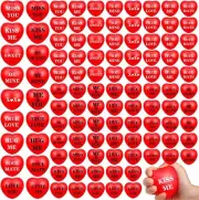 108 Pcs Valentine's Day Heart Stress Ball Heart Shaped Red Squeeze Balls Stress