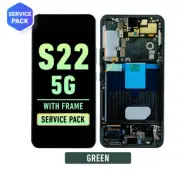 Samsung Galaxy S22 5G OEM LCD Replacement Screen With Green Frame