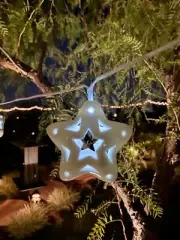Outdoor Solar Garden Tree Auto Night Star String Light Porcelain 10-Stars