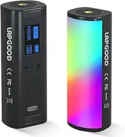 Lapgood Magnetic Handheld Light Wand 360° Portable RGB Tube Light 2500-9000K LED Video Light Stick Dimmable Camera Light for Photography TikTok Vlog Rechargeable Battery Extended Life Over 15 Hours