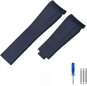 [EKSIL] Rubber Silicone Watchband 20mm 21mm For Rolex submariner daytona DEEPSEA Oysterflex rolex-Strap Watches Band GMT bracelet watch