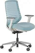 Branch Ergonomic Chair - A Versatile Desk Chair with Adjustable Lumbar Support, Breathable Mesh Backrest, and Smooth Wheels - Experience Optimal Comfort and Support - Light Blue