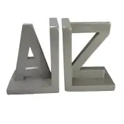 Pottery Barn NWT New in Box Metal Bronze Bookends. Alphabet Letters.