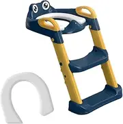 Toilet Ladder for , Potty Training Ladder - Potty Stairs Toilet Ladder Steps - Potty Training Step Stool with Handles, Waterproof Over the Toilet, Potty Seat for Home
