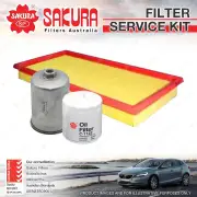 Sakura Oil Air Fuel Filter Service Kit for Volvo 242 244 245 Petrol 1974-1982