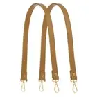 23" Leather Purse Strap Replacement Gold Buckle for Handbag(2 Pack, Light Brown)