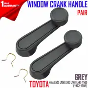 1984-88 FOR TOYOTA HILUX 1 TON PICKUP TRUCK 2D WINDOW CRANK HANDLE GREY PAIR NEW