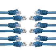 6PK Cruxtec 1m CAT6/RJ45 Network Lead Cable LAN Ethernet Internet Router Cord BL