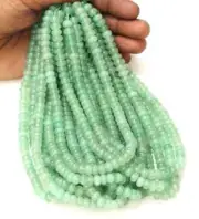 Natural Green Chalcedony smooth rondelle Shape Beads,15 inch 7-8mm Chalcedony
