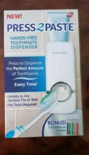 Automatic Toothpaste Dispenser Paste, Hands Free,Bonus Toothbrush Holder