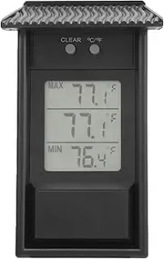 Digital Max Min Greenhouse Thermometer, Waterproof Outdoor Temperature Meter, Digital Garden Thermometer with Large Display