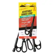 Adjustable Bungee Cords with Hook and Carabiner, 48 Inch Unstretched, 7-70 In...