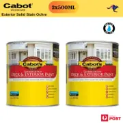 2x500ML Cabot’s Deck & Exterior Paint Soild Stain Water Based (OCHRE BASED)