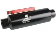 Aeromotive In-Line Fuel Filter Black 100 Micron S/S Element -10 ORB & Tap