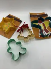 The Cocinaware 6 Cookie Cutter Holiday Set Angel Star Trees Gingerbread Man