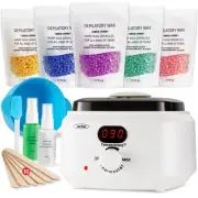 Waxing Kit, Brazilian Wax Warmer for Hair Removal with 5 Bag Hard Wax Beads, ...