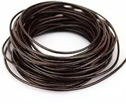 LolliBeads (TM) 2 mm Genuine Round Leather Cord Braiding String Dark Brown Espresso 10 Meters (10 Yards)