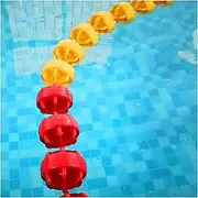 Floating Pool Safety Divider Lane Line 3.3ft-60ft Floating Pool Divider for Dividing Shallow Swimming Competition Lanes Dividable Depth(Steel Wire,12m/40ft)