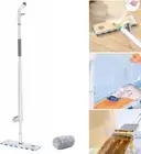 Spray Mop Self Wringing Flat Mop Hands-Free Microfiber Floor Mop (Mop+Pad*2)