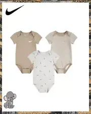 Nike Baby Nike Baby Essentials 3-Pack Bodysuits Size 3 Months New With Tag
