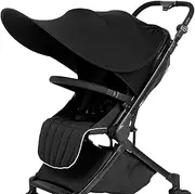 Stroller Shade Extender,Pram Sunshade for Stroller Accessories - Adjustable UV Protection Canopy Foldable Sunshade for Pram Summer Travel Car Seats Bassinet Pushchair Outdoor