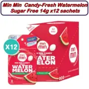 Min Min Candy-Fresh Watermelon Sugar Free 14g x12 sachets