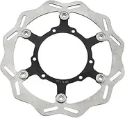 Motorcycle Front Rear Brake Disc Rotor Set Motorcross 320mm 260mm Fr&on&t Floating Brake Disc Brake Caliper Adaptor Bracket For Ho&nd&a CR 125 CRF 250R 450R 250X 450X 450RX(260mm Black Disk)