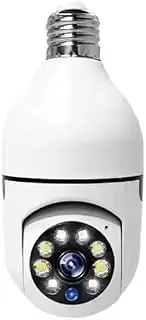 Wireless Light Bulb Surveillance Camera, 360 Degree 1080P Wireless Security Home Surveillance Cameras, Night Vision Two Way Audio Smart Motion Detection WiFi Camera Full Color,Night Vision Color ﻿
