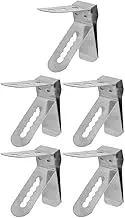 5pcs Candy Thermometer Probe Holder Clip Pots Cup Thermometer Clamp Stainless Steel for Milk Candy Temp BBQ Grill Temperature Reading Accessory