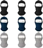 9 PCS Ultra-Thin Summer Balaclava Sun Dust Face Mask, Winter Windproof Protection Full Face Mask, Breathable Neck Cover for Cycling Motorcycle