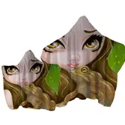 Faces of Faery #28 Swamp Girl and Frog Towel with Hood