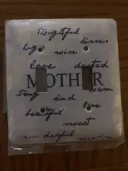Sentimental Mother Themed Metal Double Toggle Light Switch Cover Plate