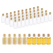 5ml Tiny Glass Bottles Vials 50Pcs Mini Clear Bottles Glass with Cork Stoppers