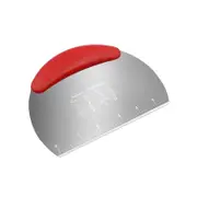 Scraping Panel Sturdy Multi-purpose Dough Cutter with Scale Non-stick Stainless Steel Dough Scrape Pizza Dough Cutter-Red