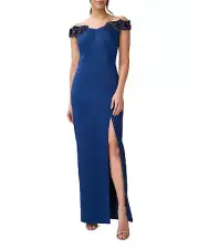 Aidan Mattox Embellished Off The Shoulder Gown 14A 2050