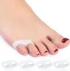 Two Hole Gel Small Toe Separator, 12 Pcs Little Toe Spacer For Overlapp