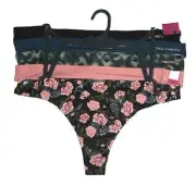 5 Vince Camuto Floral Peacock Feathers Solids No Show Thongs Panties Wms NWT $60